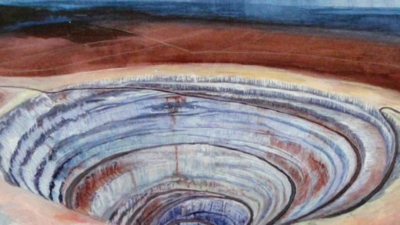 Artwork by Susan Marie Brundage depicting a whirlpool